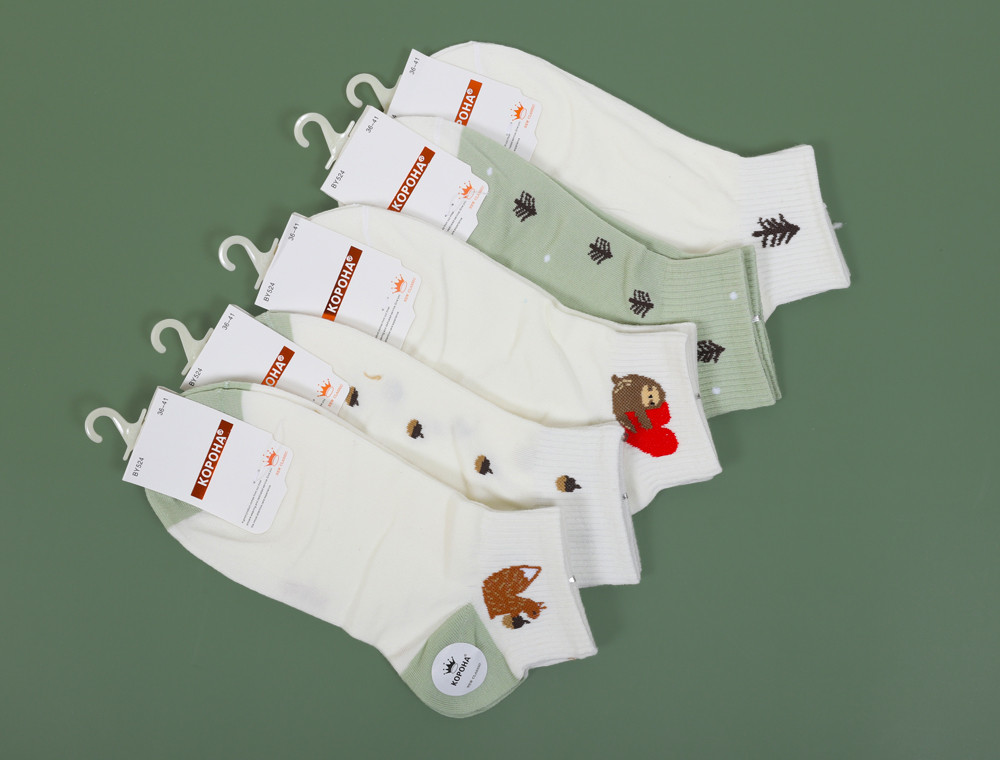 Женские носки Корона короткие (36-41) №BY524-1