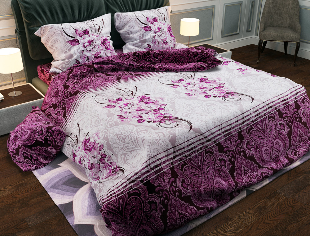 Полуторний набір постільної білизни 150*220 із Бязі "Gold" №156819 Черешенка™