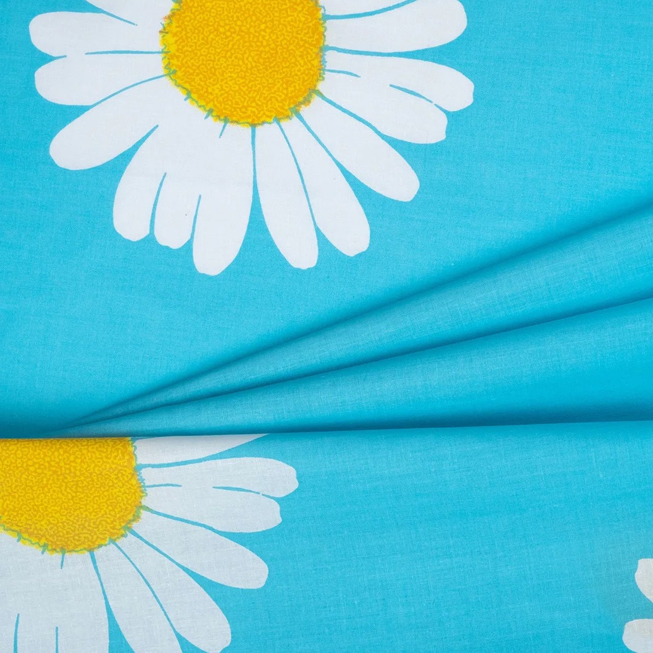 Тканина для постільної білизни Бязь "Gold" Lux "Білі квіти" GL1396 (A+B) - (50м+50м)