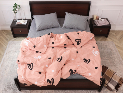 Полуторний набір постільної білизни 150*220 із Бязі "Gold" №158057AB Черешенка™