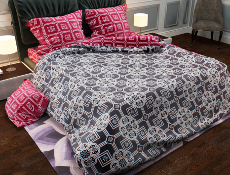 Евро макси набор постельного белья 200*220 из Бязи "Gold" №151313AB Черешенка™