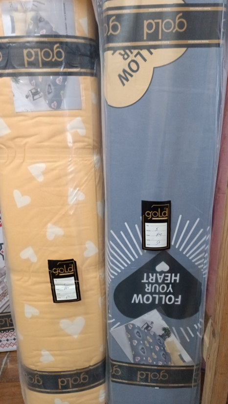 Тканина для постільної білизни Бязь "Gold" Lux "Іди за своїм серцем" GL1580 (A+B) - (50м+50м)