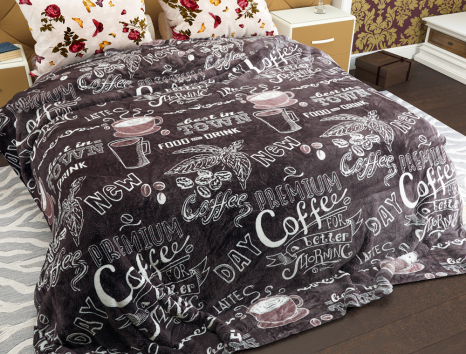 Полуторний флісовий плед №33679