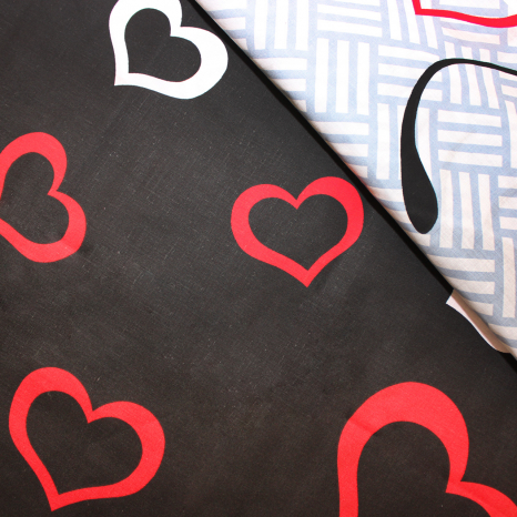 Тканина для постільної білизни Бязь "Gold" Lux "Любовний період" GL1142