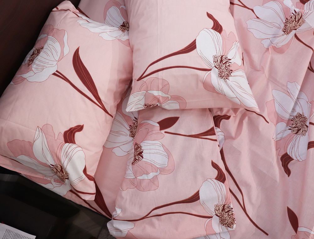 Полуторний набір постільної білизни 150*220 із Бязі "Gold" №155028 Черешенка™