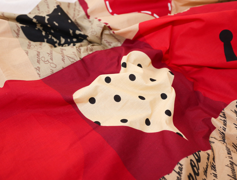 Полуторний набір постільної білизни 150*220 із Бязі "Gold" №151536AB Черешенка™