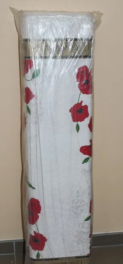 Тканина для постільної білизни Бязь "Gold" Lux "Червоні маки" GL110