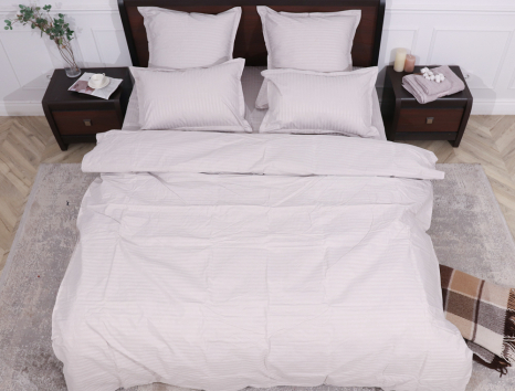 Евро макси набор постельного белья 200*230 из Страйп Сатина D-012