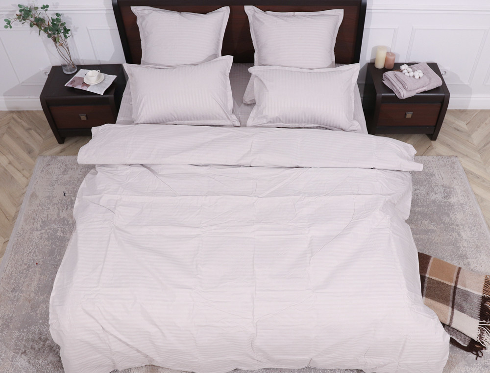 Евро макси набор постельного белья 200*230 из Страйп Сатина D-012