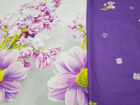 Ткань для постельного белья Сатин S-163 (A+B) - (60м+60м)