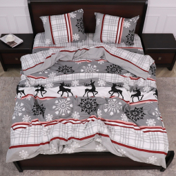 Полуторний набір постільної білизни 150*220 з Фланелі №954631 Черешенка™