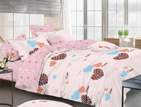 Евро макси набор постельного белья 200*220 из Сатина №1902AB Черешенка™