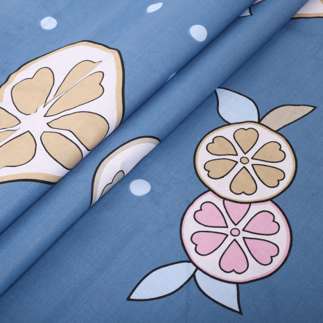 Тканина для постільної білизни Бязь "Gold" Lux "Любовна історія" GL1646 (A+B) - (50м+50м)