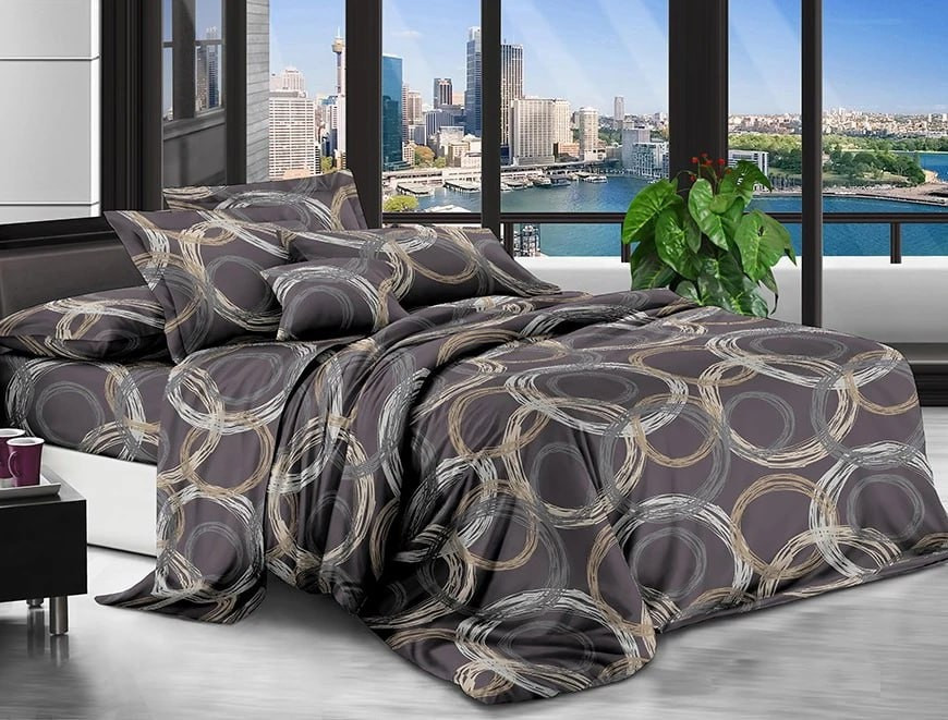 Полуторний набір постільної білизни 150*220 із полікотону №201100 Черешенька™