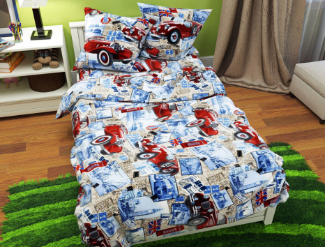 Дитячий комплект з Бязі "Gold" №16524 Черешенка™