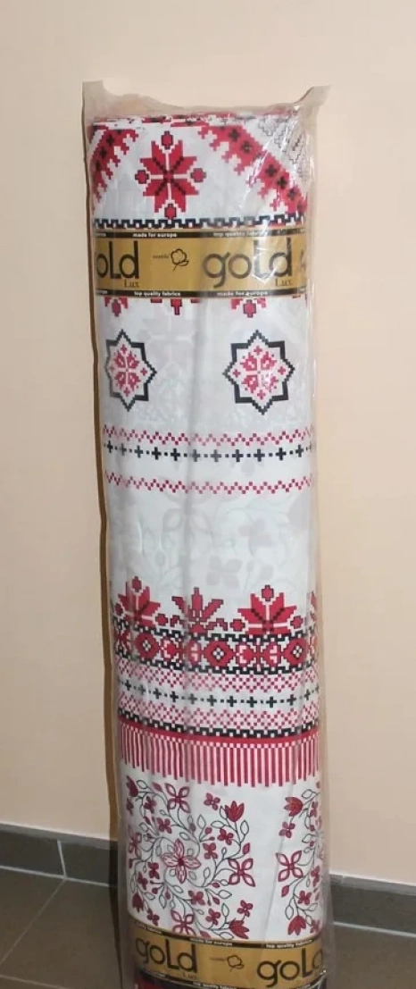 Ткань для постельного белья Бязь "Gold" Lux "Украинский орнамент" GL2011