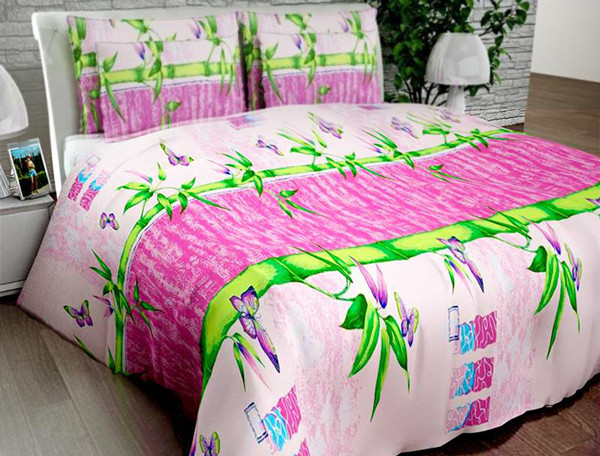 Ткань для постельного белья Бязь "Gold" Lux GL3672pink