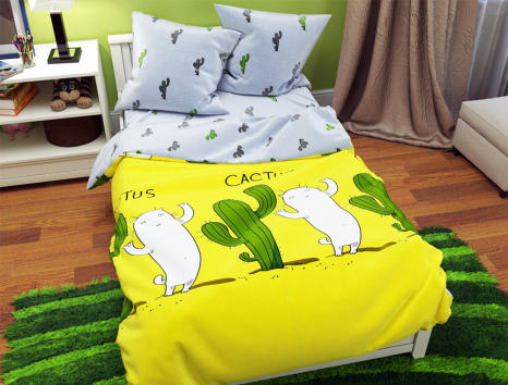 Євро-максі набір постільної білизни 200*220 із Бязі "Gold" №157263AB Черешенка™