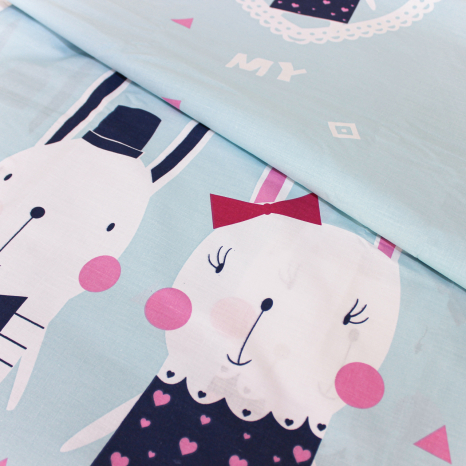 Тканина для постільної білизни Бязь "Gold" Lux дитяча GLB158 (A+B) - (50м+50м)