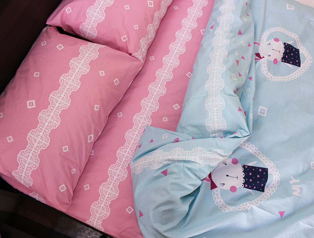 Полуторный набор постельного белья 150*220 из Бязи "Gold" №16158AB Черешенка™