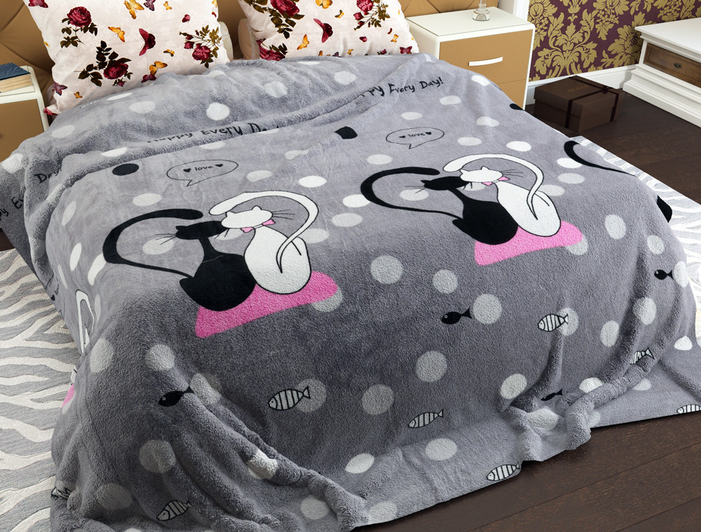 Полуторний флісовий плед №33520