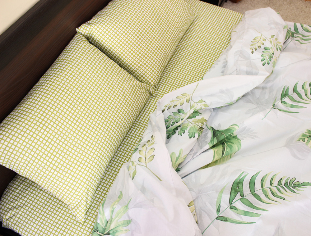 Двуспальный набор постельного белья 180*220 из Ранфорса №1831AB Черешенка™