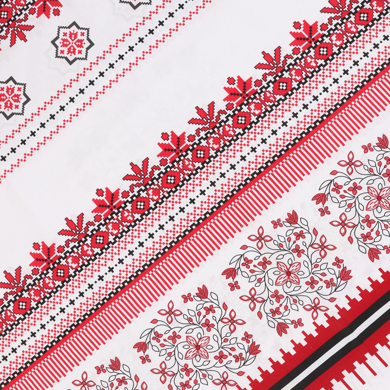 Ткань для постельного белья Бязь "Gold" Lux "Украинский орнамент" GL2011