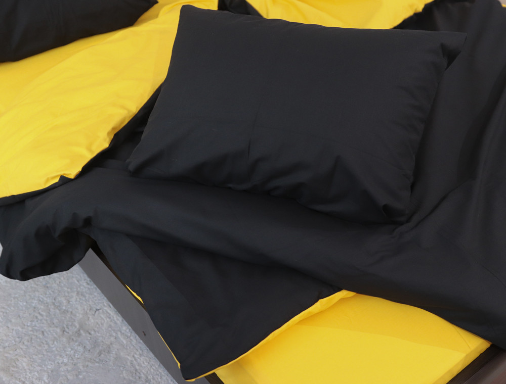 Полуторный набор однотонного постельного белья 150*220 из Бязи "Gold" №151565AB Черешенка™