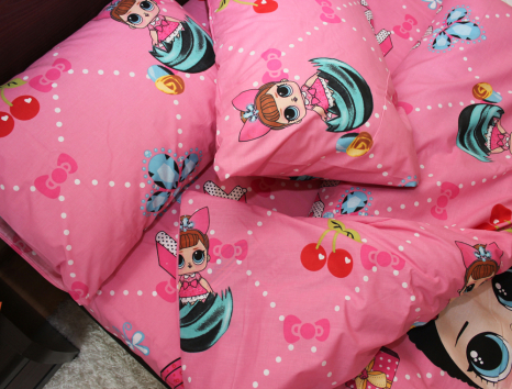 Полуторний набір постільної білизни 150*220 із Бязі "Gold" №614299 Черешенка™