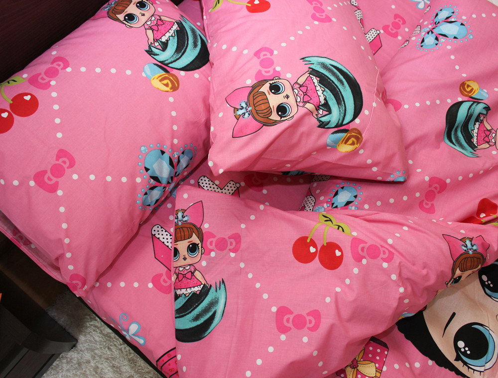 Полуторний набір постільної білизни 150*220 із Бязі "Gold" №614299 Черешенка™