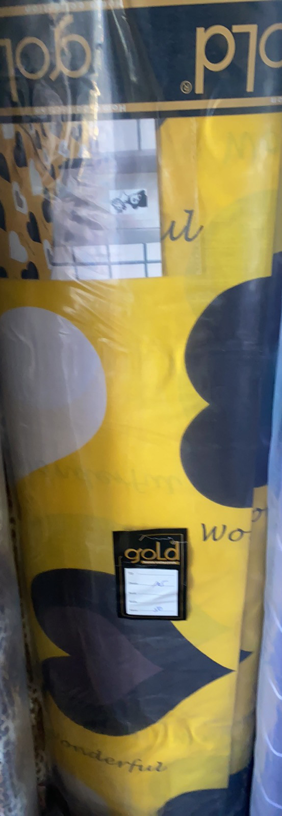 Тканина для постільної білизни Бязь "Gold" Lux "Дивовижне кохання (жовтий)" GL4154