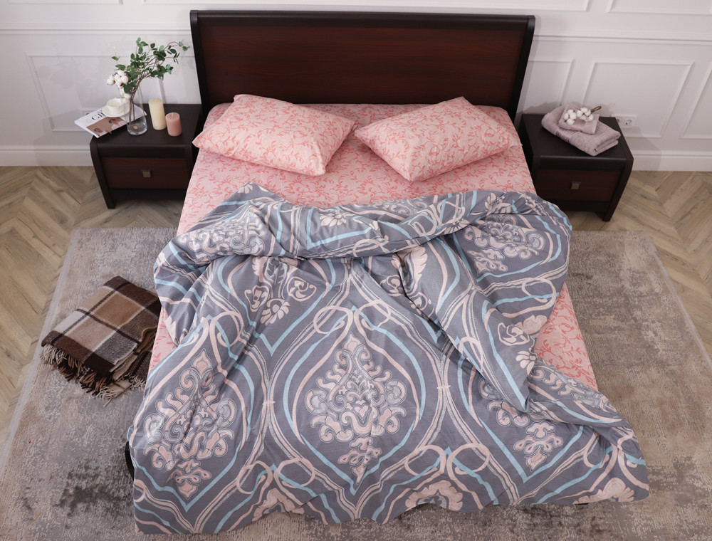 Двоспальний набір постільної білизни 180*220 із Бязі "Gold" №154698AB Черешенка™