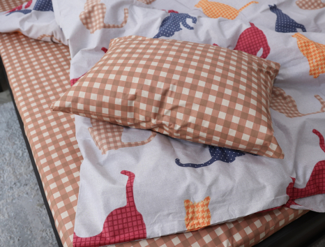 Полуторний набір постільної білизни 150*220 із Бязі "Gold" №15942AB Черешенка™