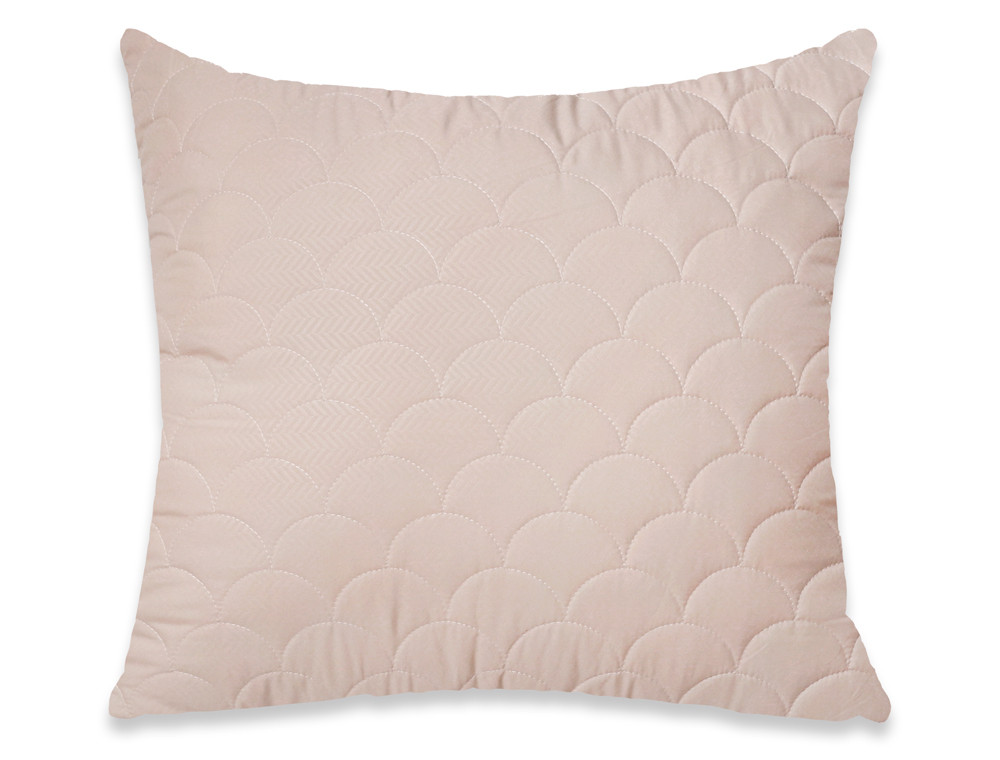 Подушка стьобана 70*70 мікрофібра/холлофайбер (бежева) без блискавки