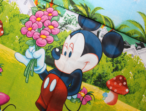 Ткань для постельного белья Бязь "Gold" Lux детская "Микки и Мини Маус" GLB035