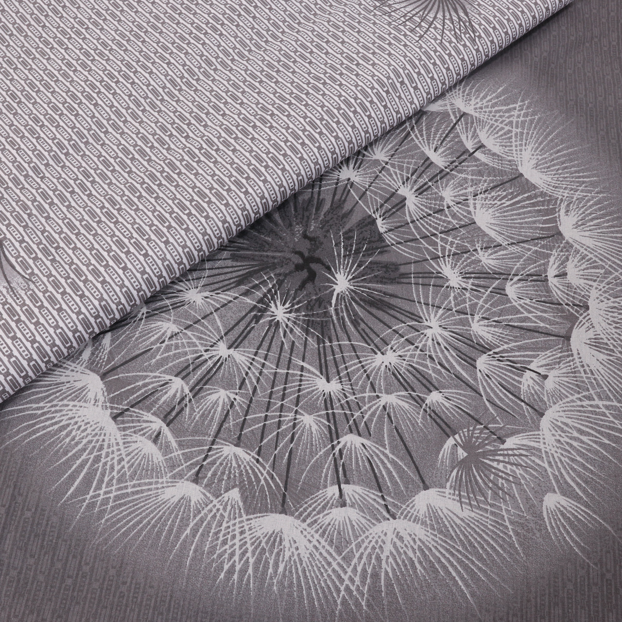 Тканина для постільної білизни Бязь "Gold" Lux GL1033 (A+B) "Білі кульбаби" - (50м+50м)