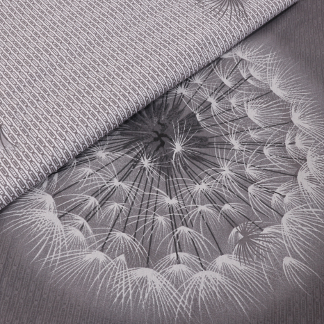 Тканина для постільної білизни Бязь "Gold" Lux GL1033 (A+B) "Білі кульбаби" - (50м+50м)