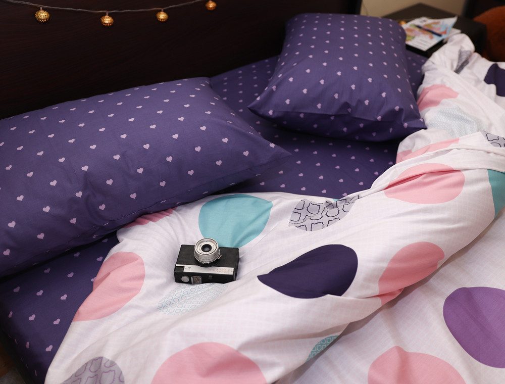 Сімейний набір постільної білизни із Сатину №025AB Черешенка™