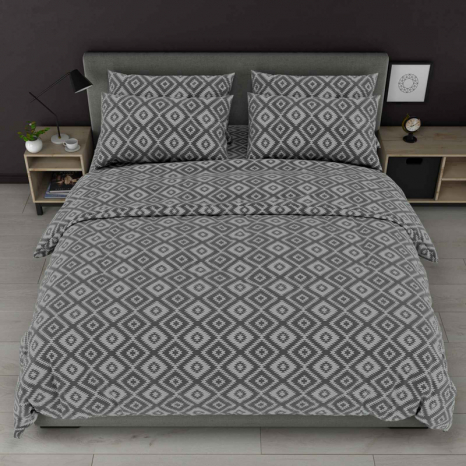 Тканина для постільної білизни Бязь "Gold" Lux GL8114grey