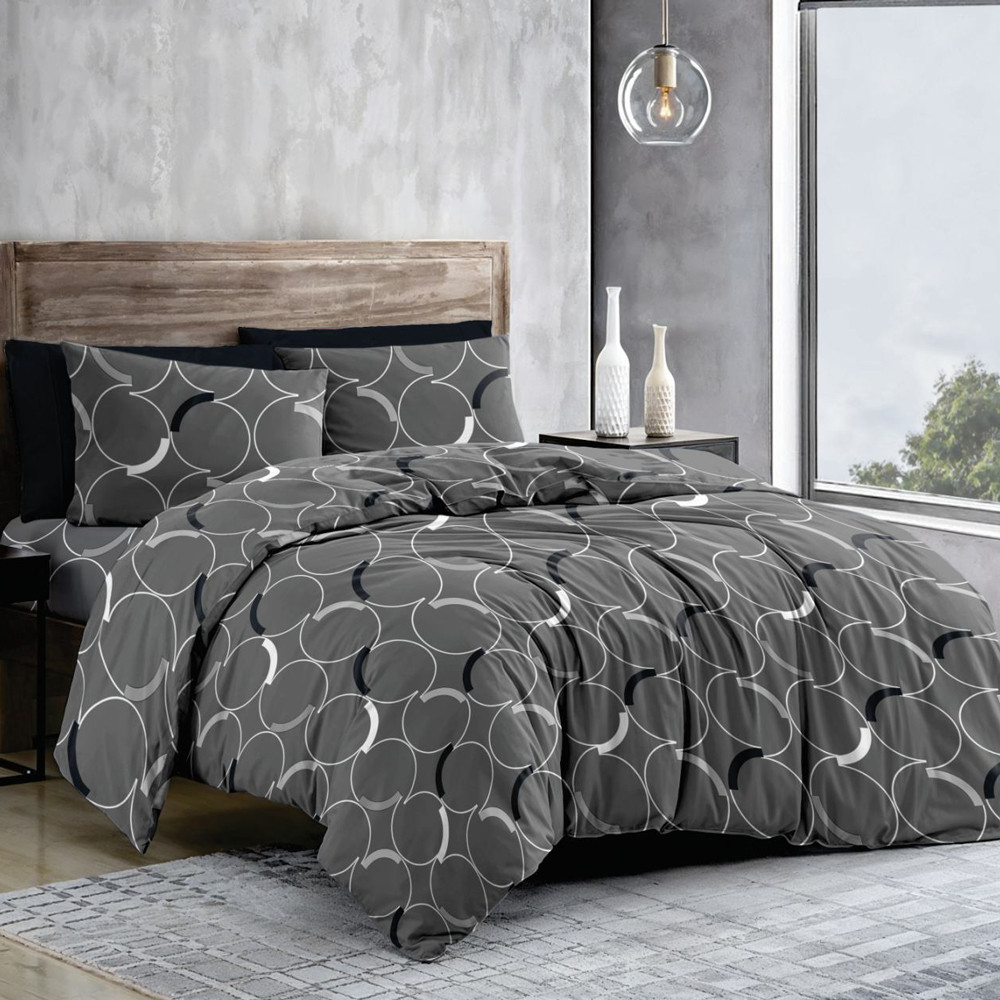 Тканина для постільної білизни Бязь "Gold" Lux GL1184grey