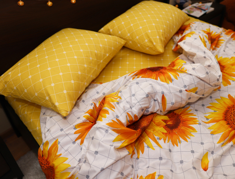 Сімейний набір постільної білизни із Сатину №809AB Черешенка™