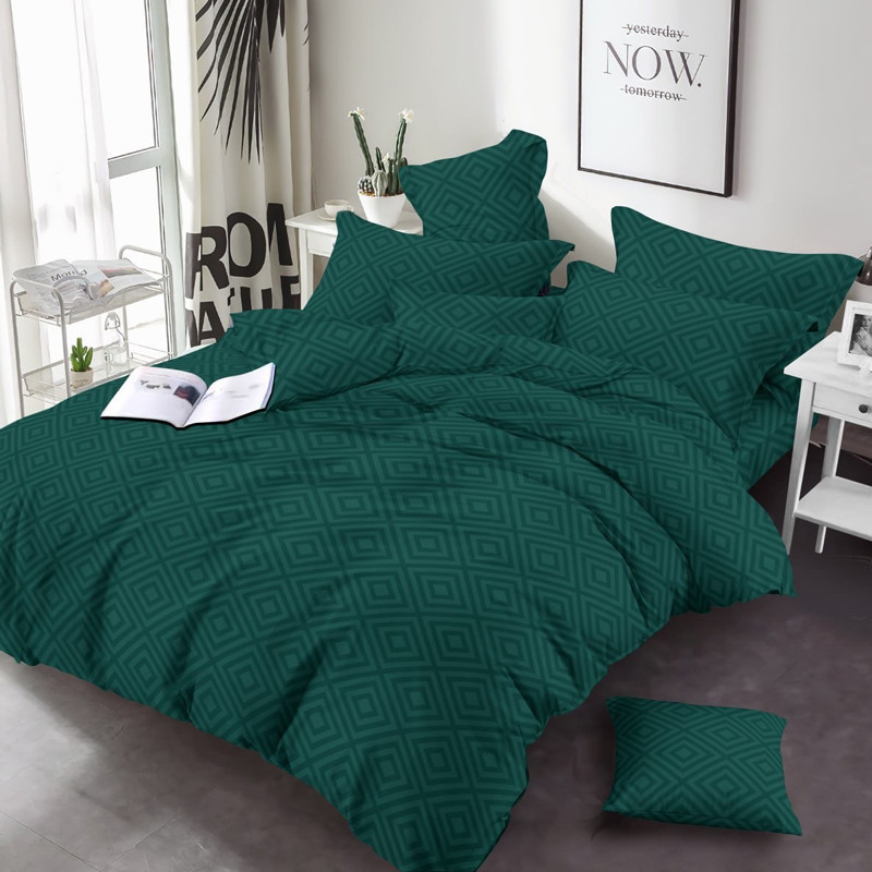 Тканина для постільної білизни Бязь "Gold" Lux однотонна GL3485Emerald (50м)