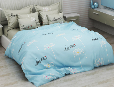 Євро-максі набір постільної білизни 200*220 із Бязі "Gold" з простирадлом на резинці №144155AB Черешенька™