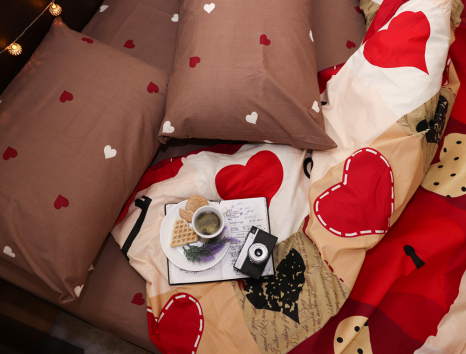 Двоспальний набір постільної білизни 180*220 із Бязі "Gold" №151536AB Черешенка™