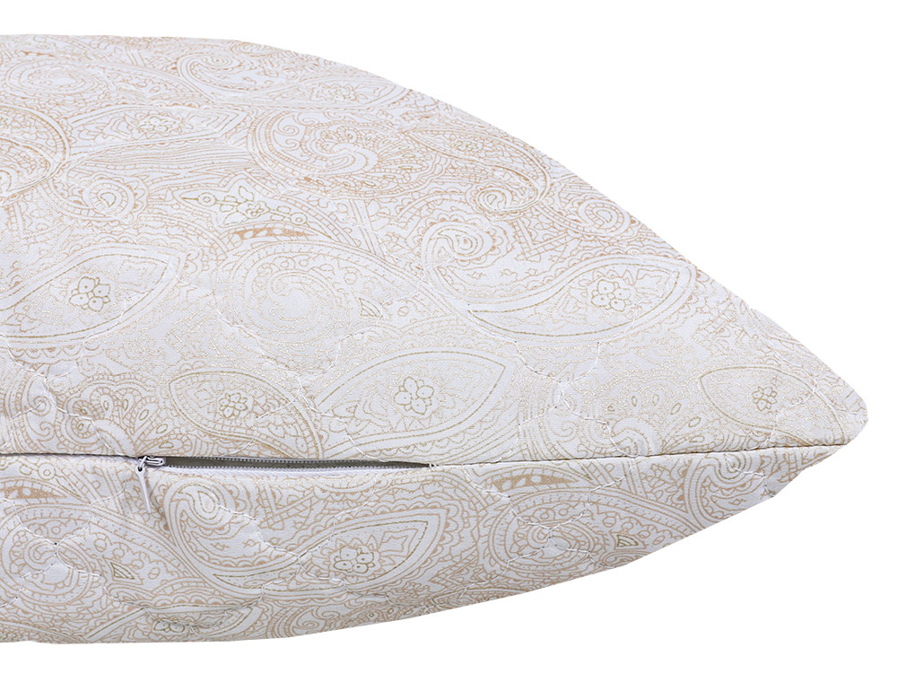 Подушка стьобана на блискавці 70*70 мікрофібра/холлофайбер №7070-14