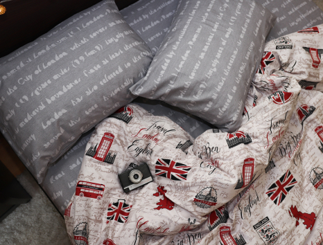 Сімейний набір постільної білизни із Сатину №022AB Черешенка™