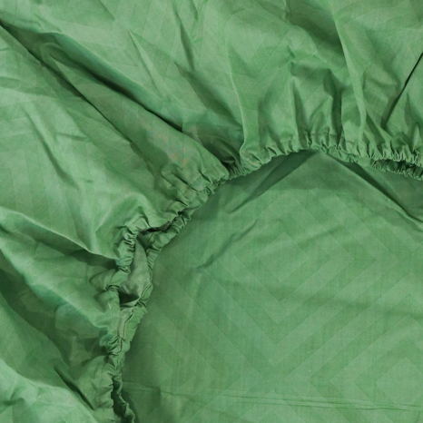 Простынь на резинке (160*200*25) зелёный ромб №152