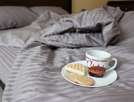 Двоспальний набір постільної білизни 180*220 зі Страйп Сатину №544210 KRISPOL™