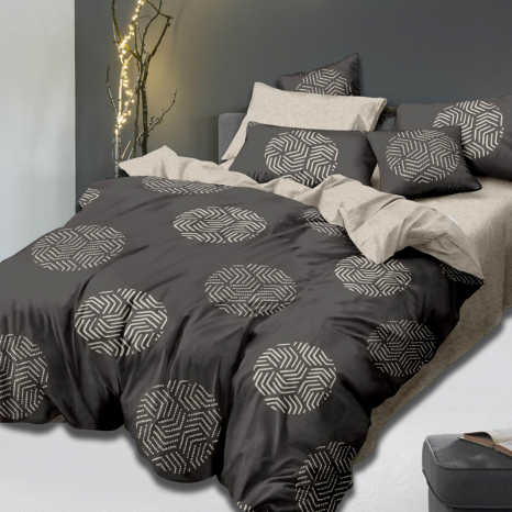 Полуторный набор постельного белья 150*220 из Сатина №44341AB Черешенка™