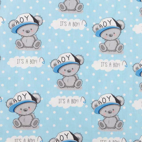 Ткань для постельного белья Бязь "Gold" Lux детская GLB2044blue